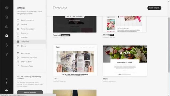 How to Change Template on Squarespace