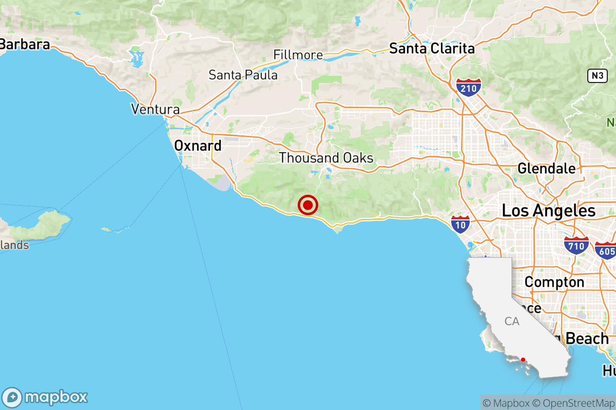 Potres v bližini Malibuja stresel lokalne okraje