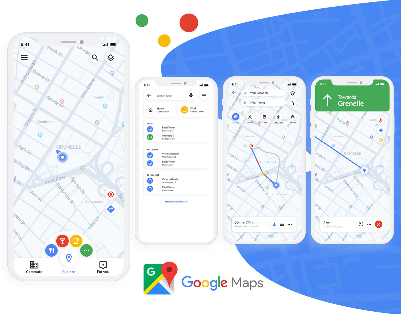 Google Maps Redesign förbättrar riktningssökning