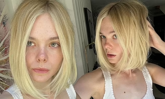 Elle Fanning Debuts a Chic New look with a Long Bob Haircut