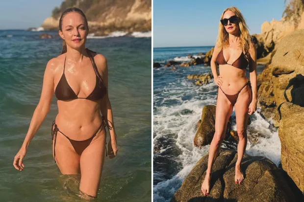 Heather Graham demuestra que la edad es solo un número con fotos en bikini de un retiro de yoga en México
